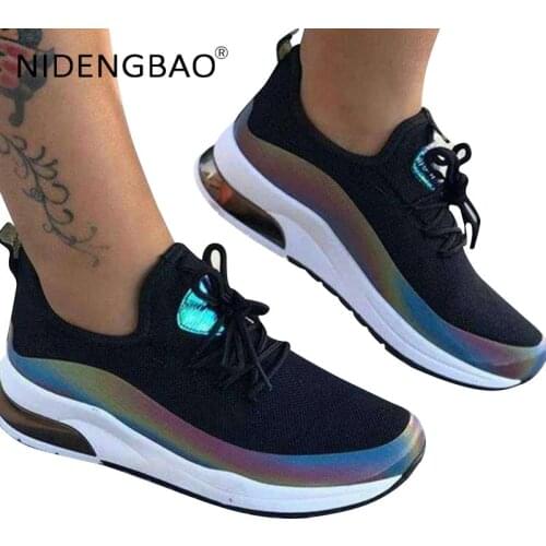 Womens Sports Shoes Thick Sole Air Cushion Running Sneakers Female Lightweight Breathable Jogging Casual Large Size Luxury Shoe