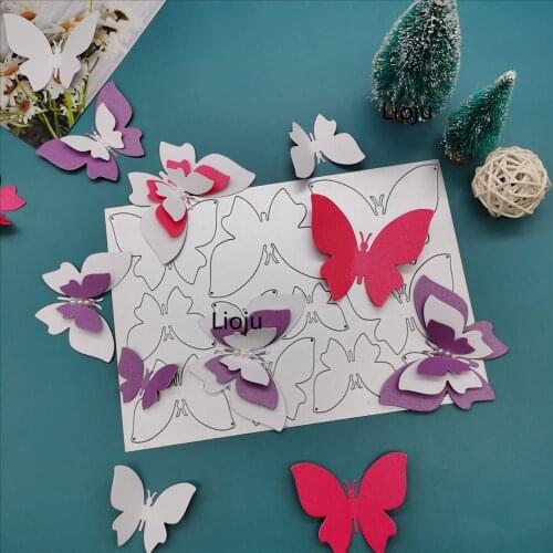 New butterfly metal cutting dies cut die mold Scrapbook paper craft knife mould blade punch stencils dies