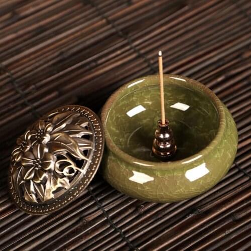New Portable Alloy Copper Incense Holder Can Be Fixed Incense Sticks And Coil Burner Censer High Incense Plug