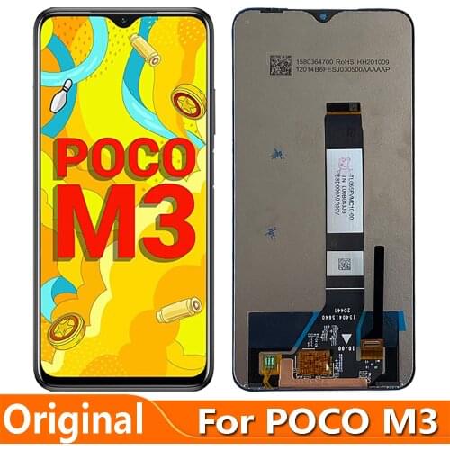 Original Display Replacement 6.53'' For Xiaomi Poco M3 LCD Touch Digitizer Screen Assembly M2010J19CG M2010J19CT