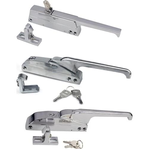Free shipping zinc alloy Freezer handle oven door hinge Cold store storage door lock latch hardware pull part Industrial plant