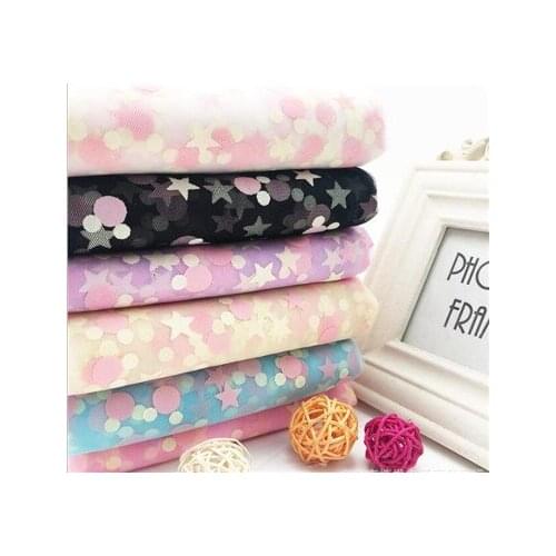 Latex Mickey star mesh soft fabric stage costume performance fabric headdress princess shooting props