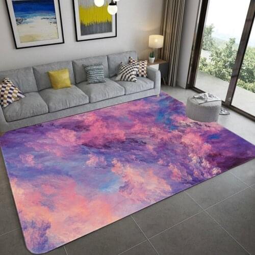 Nordic Abstract Colorful Cloud Carpet 3D Printed Soft Flannel Children' Carpet Big Rugs For Living Room Bath Floor Mat Door Mat