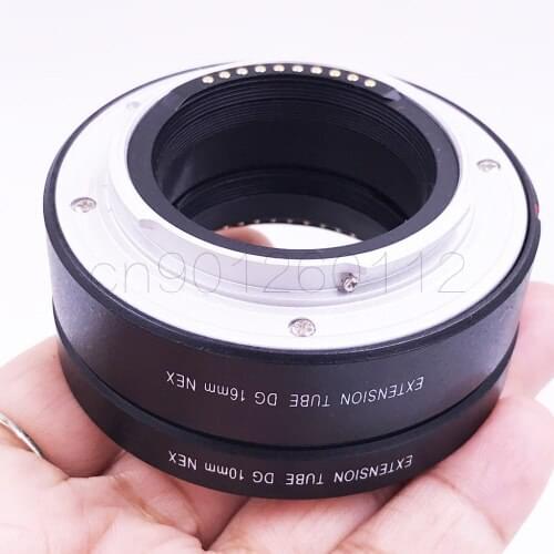 Metal Auto Focus Macro Extension Tube 10mm 16mm for Sony Mirrorless a6300 a6000 a7 a7SII NEX E-Mount Camera