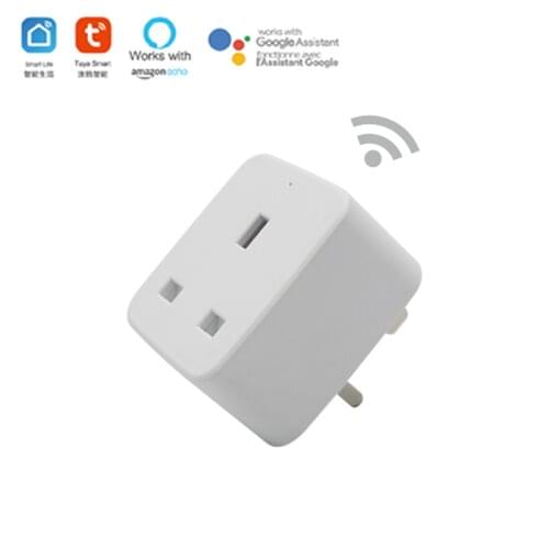 Smart Home Alexa Voice Control 16a Wireless Power Socket Smart Life App Remote Control Socket UK standard Wifi Smart Plug