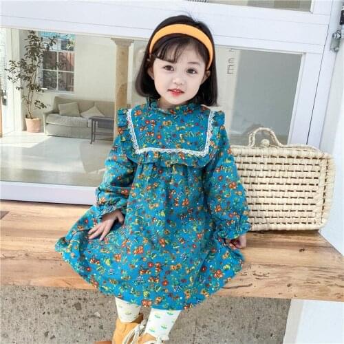 Vintage New Winter Baby Girl Dress Birthday Dress Party Winter Flower Vestido Infantil Ruffles Thicked Velvet Princess Dresses