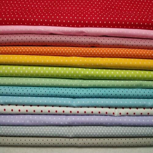 50x160cm 13 option Polka dot cotton fabric patchwork Combination for sewinssg Baby Cloth Dre Quilting Bedding Baby Textile Kids