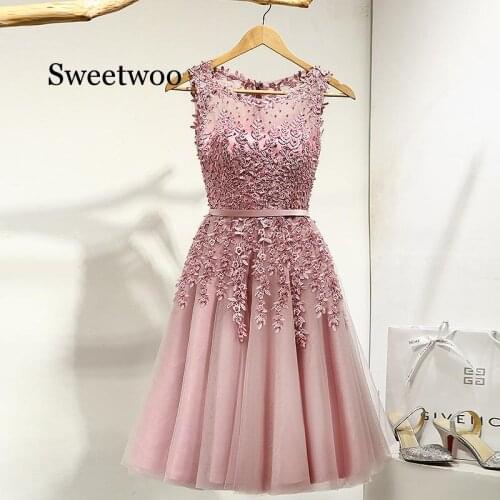 2020 New Womens Beaded Applique Dress Party Short Vestido