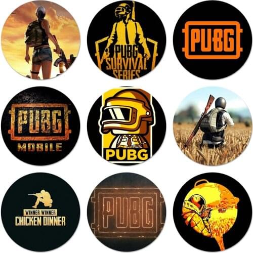 PUBG Icons Pins Badge Decoration Brooches Metal Badges For Clothes Backpack Decoration 58mm