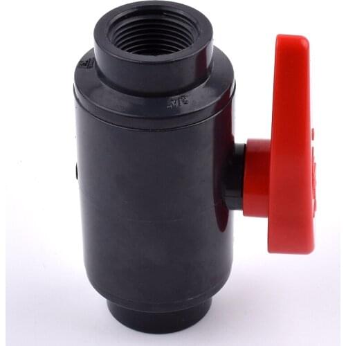 1pc 1/2''~4''Inch Dark Grey UPVC Female Thread Ball Valve Fish Tank Aquarium PVC Valve Water Treatment Garden Irrigation