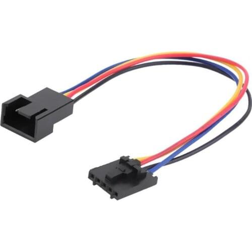 2Pcs 5Pin to 4Pin Cooling Fan Connector Adapter 18cm Extension Cable Wire for Dell Styles 5 pin Latch Styles PC Laptop