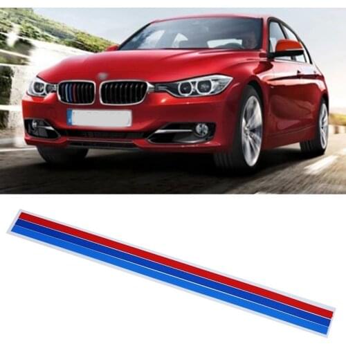 3 x M-Colored Stripe Car Sticker Kidney Grille Decal fits for BMW Series Auto Parts Reflective Decal Decoration