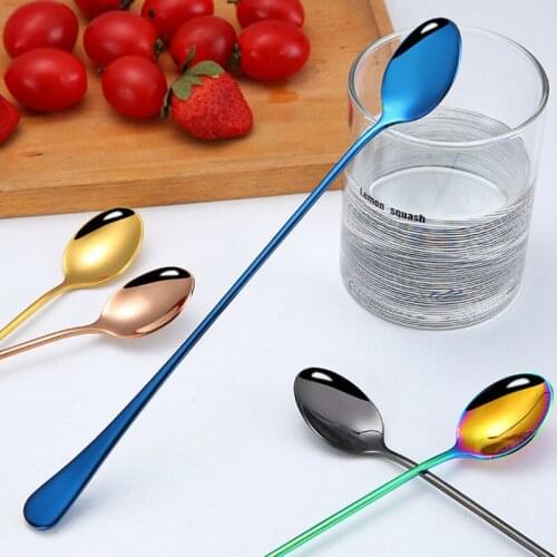 304 stainless steel long handle thickened creative coffee ice wine mixing spoon kitchen accessories
