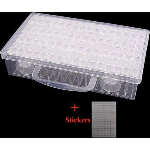 64/128/192pcs Diamond Painting Tools Beads Container Rhinestone Diamond Embroidery Stone Storage Accessory Mosaic Convenience