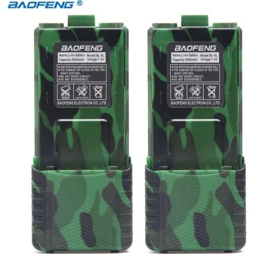 2PCS Original BAOFENG UV-5R BL-5L 7.4V 3800mAh Li-ion High Capacity Battery For Baofeng Walkie Talkie UV 5R Series Two Way Radio