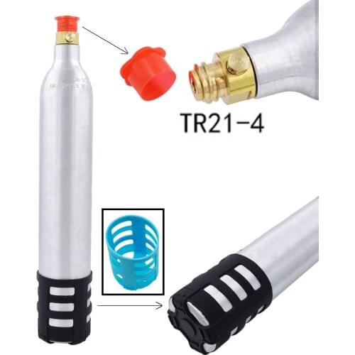 0.6L High Pressure Aluminum Soda CO2 Cylinder with Refill Adapter Connector Valve W21.8 or CGA320 for Beer Paintball Air Filling