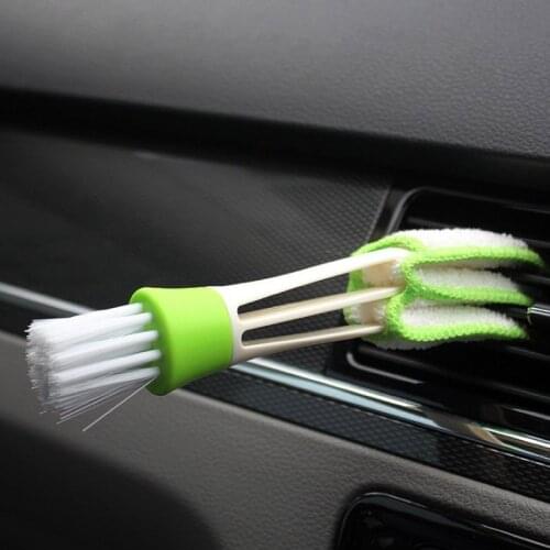 Car Multi-function Cleaning Brush for Car Air Conditioner for Air Outlet of Double-Headed Auto Keyboard Versatile Cleaning Bru