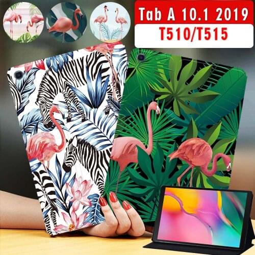 For Samsung Galaxy Tab A 10.1 Inch 2019 T510/T515 Tablet Case PU Leather Cover Case + Free Stylus