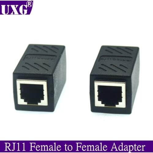 RJ11 6P6C 6P4C 6P2C Female To Female PCB Connection Telephone Extension Cable Coupter C LAN connector