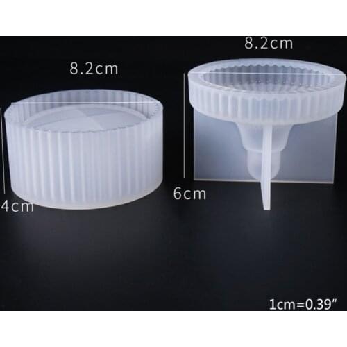 Box type resin mold Silicone jewelry box mold with 9 slots epoxy resin mold DIY round small jewelry box mold