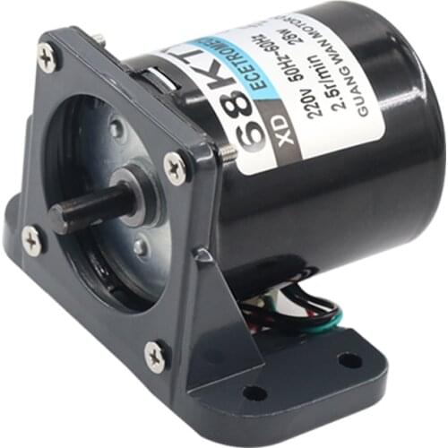 Miniature low speed permanent magnet synchronous AC motor slow speed reversing small motor 220V gear reduction motor