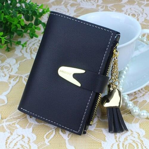 Fashion Lady Purses Short Women Money Wallets Cards ID Holder Girls Tassel Moneybags Female Clutch Purses Carteiras Feminina Bag