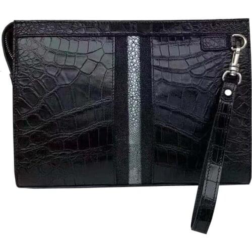Fanzunxing men clutch bag male stingray skin bag men wallet men pearl fish skin bag man hand bag