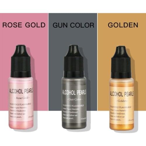 6 Different Colors Metallic Coloring Dyestuff Metallic Alcohol Ink Coloring Set Resin Silicone Molds Making Accessories