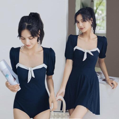 2021 New Korean Women One-piece Swimsuit Sexy Flower Push Up Bikini Bandage Monokini Swimsuit Bathing Swimwear Beachwear