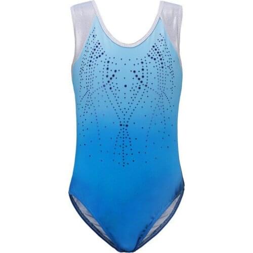 New Dance Practice Clothes Childrens Ballet Gymnastics Suit Dance Clothes Girls Sleeveless Diamond Pattern Body Suit