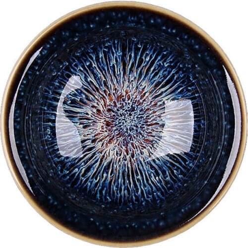 New 1pcs Jingdezhen Heaven Eyes Tea Red Glaze Chinese Porcelain Traditional Skill Gentle Teacup Tea Set Bowl Drinkware