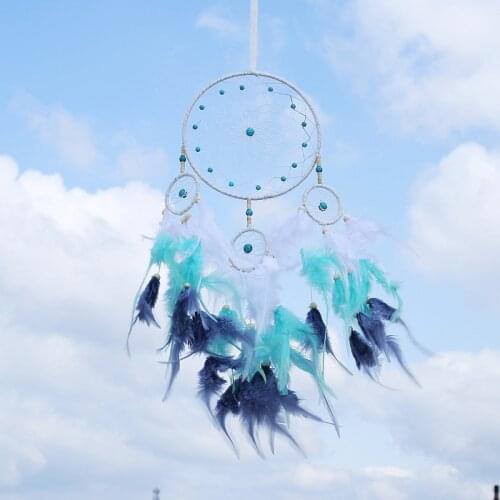 Romantic Dream Catchers With Feather Wall Hanging Dreamcatcher Home Decor Nordic Style Hand Made Girls Kids Room Decor Gifts New