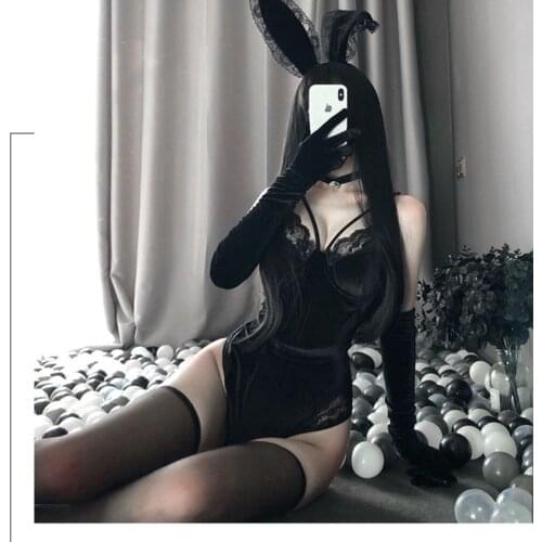 Bunny Girl Sexy Anime Cosplay costume Maid Lingerie Rabbit Bodysuit Erotic Outfit women Wrapped Chest Sweet Gift for Girlfriend