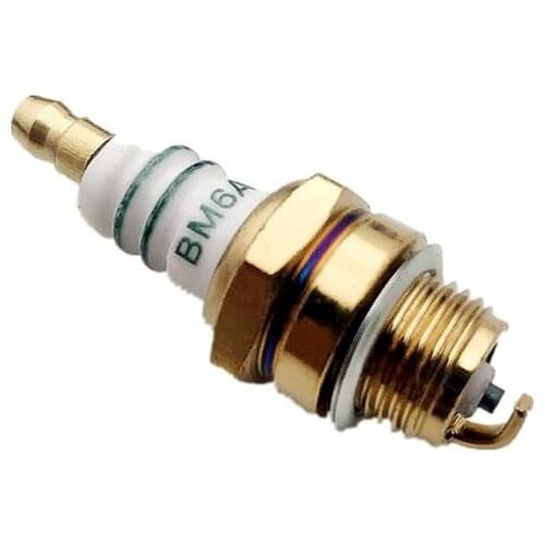 1Pc BM6A Spark Plug Glow Plug Standard Spark Plug Small Engine Replacemnet for 2 stroke Chainsaw Lawn Mower Strimmer