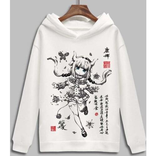 Miss Kobayashis Dragon Maid Cosplay Hoodie Toru KannaKamui Cartoon Hoodies Winter Autumn Fleece Sweatshirts Casual Pullover