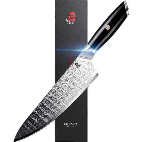 TUO Chef Knife 8 inch - Kitchen Chef Cooking Knife Japanese Gyuto Knife - AUS-8 Japanese Steel with G10 Handle - FALCON S SERIES