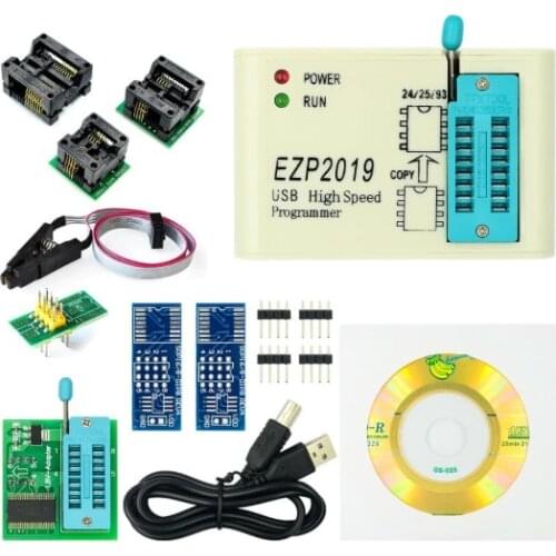 Factory Price! Newest Version EZP2019 High-speed USB SPI Programmer Support24 25 93 EEPROM 25 Flash BIOS Chip+5 Socket