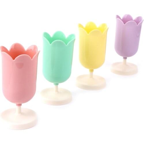 Desktop Sundries Organizer Petal Shaped Makeup Organizer for Home Office Dorms Plastic Storage Box Cosmetic Brush Pen Holder 1PC