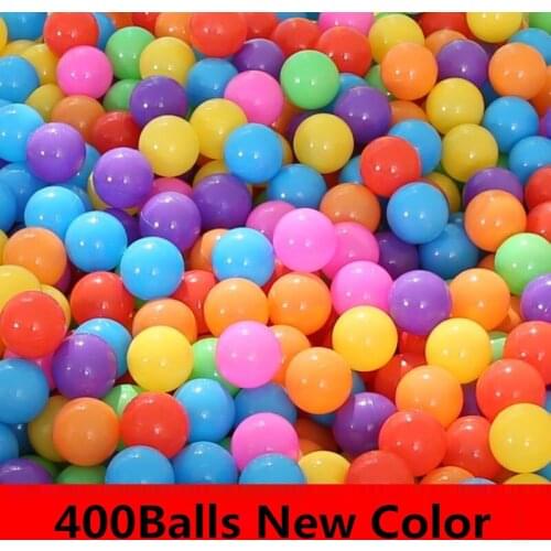 400Balls New Colors Baby Plastic Ocean Wave Ball Kids Eco-Friendly Transparent Pits For Soft Children Outdoor Toys Tents Balls