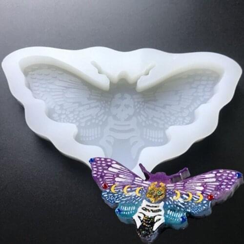 Moth Keychain Epoxy Resin Mold Necklace Pendant Silicone Mould DIY Crafts Jewelry Casting Tools