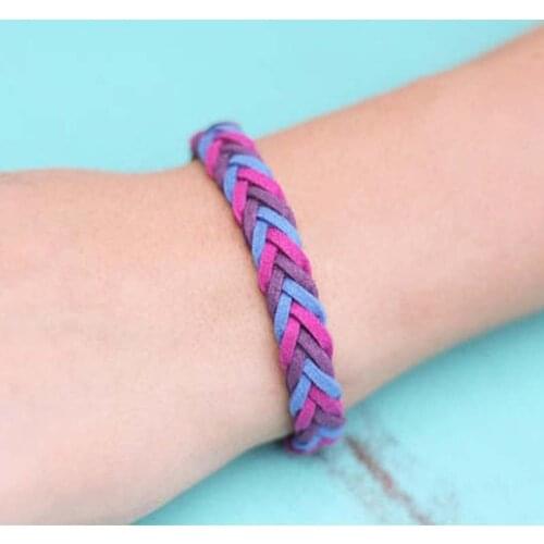 LGBT Bisexual Flag Color Bracelet Measures 6.5 Inches Long That Is Adjustable To Any Wrist Size Making It Smallar or Bigger