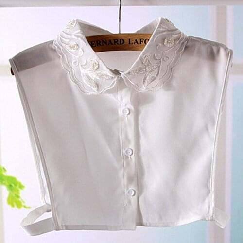 Exclusive Sweet Collar Fancy Spring pure white chiffon shirt fake collar original limited edition beautiful white Collar Shirt