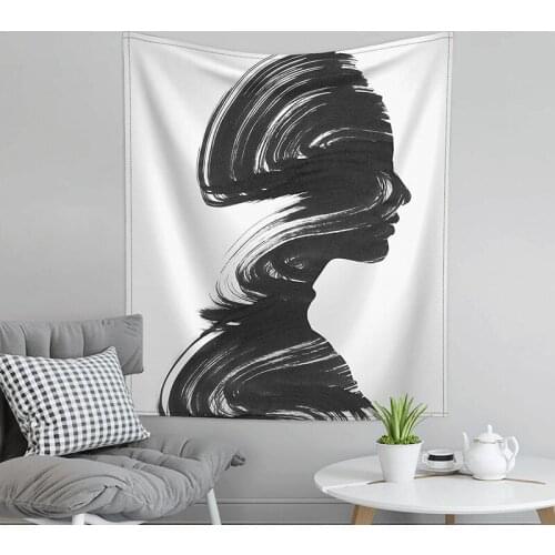 Art Style Tapestry Cute Girl Bedroom Decoration Wall Hanging Simple Inspirational Phrase Tapestry Room Decoration Wall Cloth