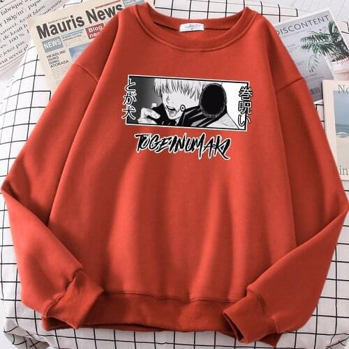 Jujutsu Kaisen Inumaki Toge Hoodie Male Round Neck Sweatshirt Casual Harajuku Tracksuit For Men Fleece Comfortable Streetwear