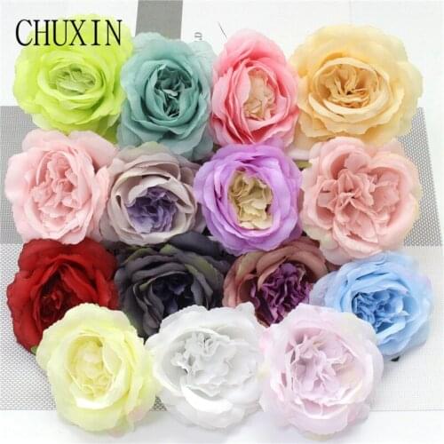 10pcs Artificial flowers silk big rose flower head background flower wall wedding party home decoration DIY photography props