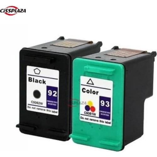 CISSPLAZA 4PK compatible for HP92 93 Black and Color Ink Cartridges for DJ 5440/5442/5443/D4160/PSC 1510