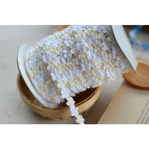 5Meters 1 cm wide Yellow Gray Light Purple Light Blue Apricot Lace Trim Braided Lace Manual Accessories