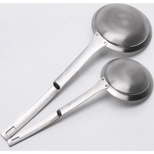 Stainless steel long-handled grease trap vegetable tool residue kitchen small soup colander filter