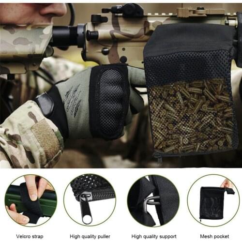Rifle Bullet Catcher Recycling Bag Gun Cartridge Mesh Brass Bullet Shell Case Collector Storage Bags Hunting Gun Equipment Acces
