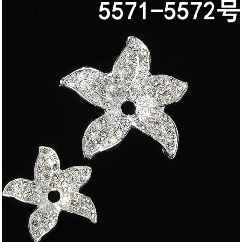 50pcs/pack 29mm 39mm Silver Color Tone Alloy Metal Big Flower Charm Pendant For DIY Handmade Jewelry Making Wholesale